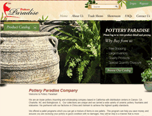 Tablet Screenshot of potteryparadiseusa.com